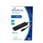 MediaRange USB Type-C™ to USB 3.0 hub 1:4, bus-powered, black  (MRCS508) - Image 2