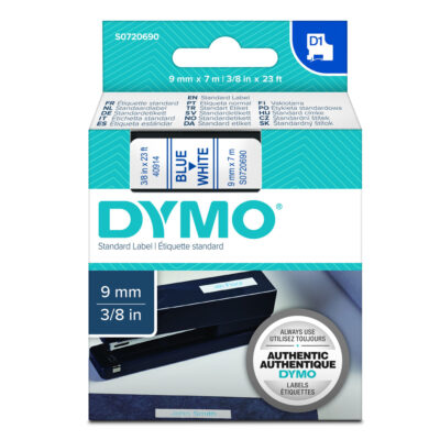 Ταινία Ετικετογράφου DYMO Standard 40914 6 mm x 7 m (Μπλέ Γράμματα σε Λευκό Φόντο) (S0720690) (DYMO40914)