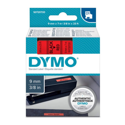 Ταινία Ετικετογράφου DYMO Standard 40917 9 mm x 7 m (Μαύρα Γράμματα σε Κόκκινο Φόντο) (S0720720) (DYMO40917)