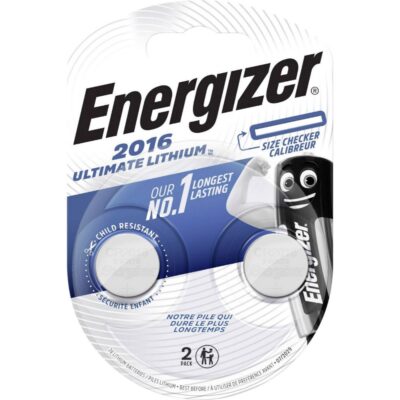 Energizer Ultimate Lithium Μπαταρίες Ρολογιών CR2016 3V 2τμχ (27614249) (ENE27614249)