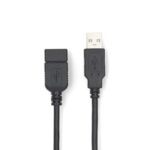 Nedis Καλώδιο USB-A Male to USB-A Female 1.00m Black (CCGL60010BK10) (NEDCCGL60010BK10) - Image 2