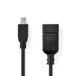 Nedis USB Adapter USB 2.0 Mini 5-Pin Male USB-A Female 0.20 m (CCGB60315BK02) (NEDCCGB60315BK02) - Image 2