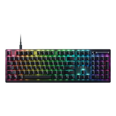 Razer Deathstalker V2 Low-profile RGB Gaming Keyboard Clicky Purple Optical Switches (RZ03-04501800-R3M1) (RAZRZ03-04501800-R3M1)