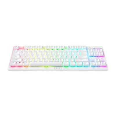 Razer Deathstalker V2 Pro TKL White Wireless Low Profile Linear Red Optical Switches 50h (RZ03-04373500-R3M1) (RAZRZ03-04373500-R3M1)