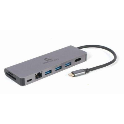 Gembird USB-C Docking Station με HDMI 4K PD Ethernet Γκρι (A-CM-COMBO5-05) (GEMA-CM-COMBO5-05)