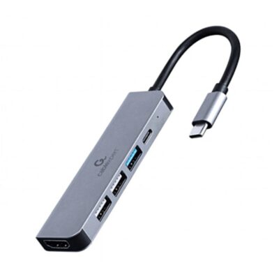 Gembird USB-C Docking Station με HDMI 4K PD Γκρι (A-CM-COMBO5-03) (GEMA-CM-COMBO5-03)