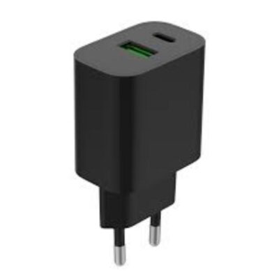 Gembird Powerdelivery USB-a USB-C 20w Charger Black (TA-UC-PDQC20-01-BK) (GEMTA-UC-PDQC20-01-BK)