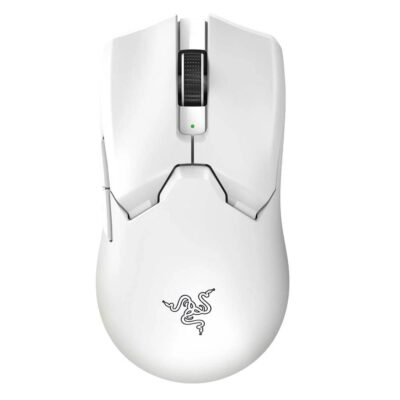 Razer Viper V2 Pro White 57g Wireless Ultra Light 30k DPI Optical Gaming Mouse With Grip Tapes (RZ01-04390200-R3G1) (RAZRZ01-04390200-R3G1)