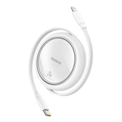 Baseus Retractable USB-C to Lightning Cable 20W Λευκό 1m (P10364501211-00) (BASP10364501211-00)