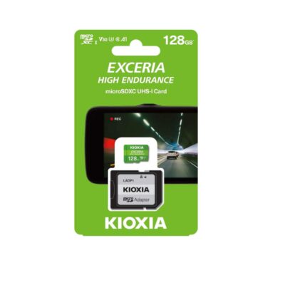 Kioxia Exceria High Endurance microSDXC 128GB Class 10 U3 V30 A1 UHS-I με αντάπτορα (LMHE1G128GG2) (KIOLMHE1G128GG2)