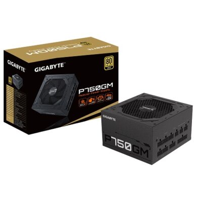 GIGABYTE Power Supply 750W  Fully Modular  80+Plus GOLD Main Japanese capacitors